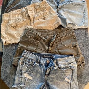 *SOLD*Denim and khaki shorts